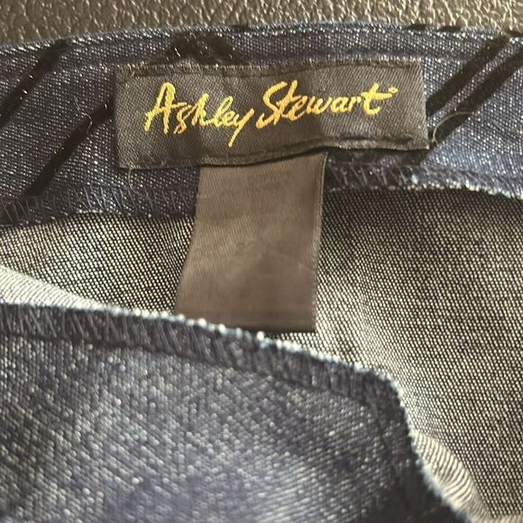 ***** 5 for $25 Ashley Stewart Denim Tank with Velvet and Sparkles - Picture 5 of 6
